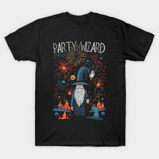 Party Wizard - Fireworks - Fantasy T-Shirt